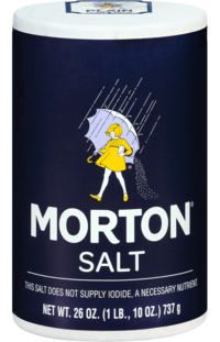 A container regular old Morton Iodized Salt