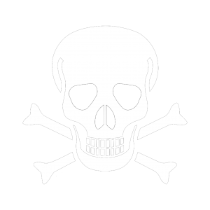 Skull and crossbones symbol, internationally recognized to mean toxic or poison