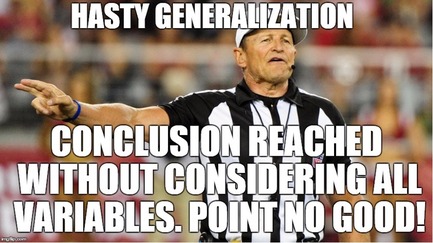 football referee ruling that a logical point is no good