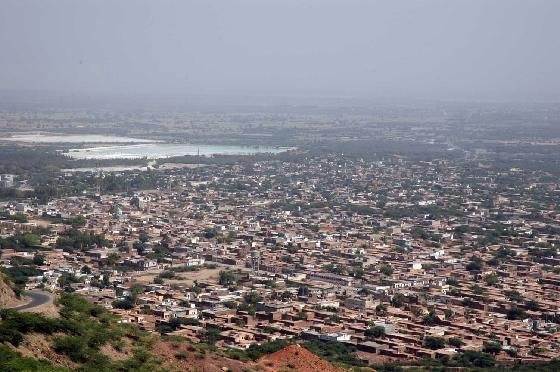 The city of Khewra, Pakistan, where Himalayan pink salt comes from