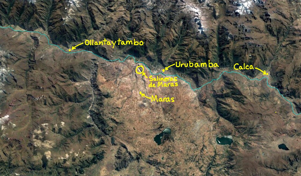 Satellite view of the northwest end of the valley